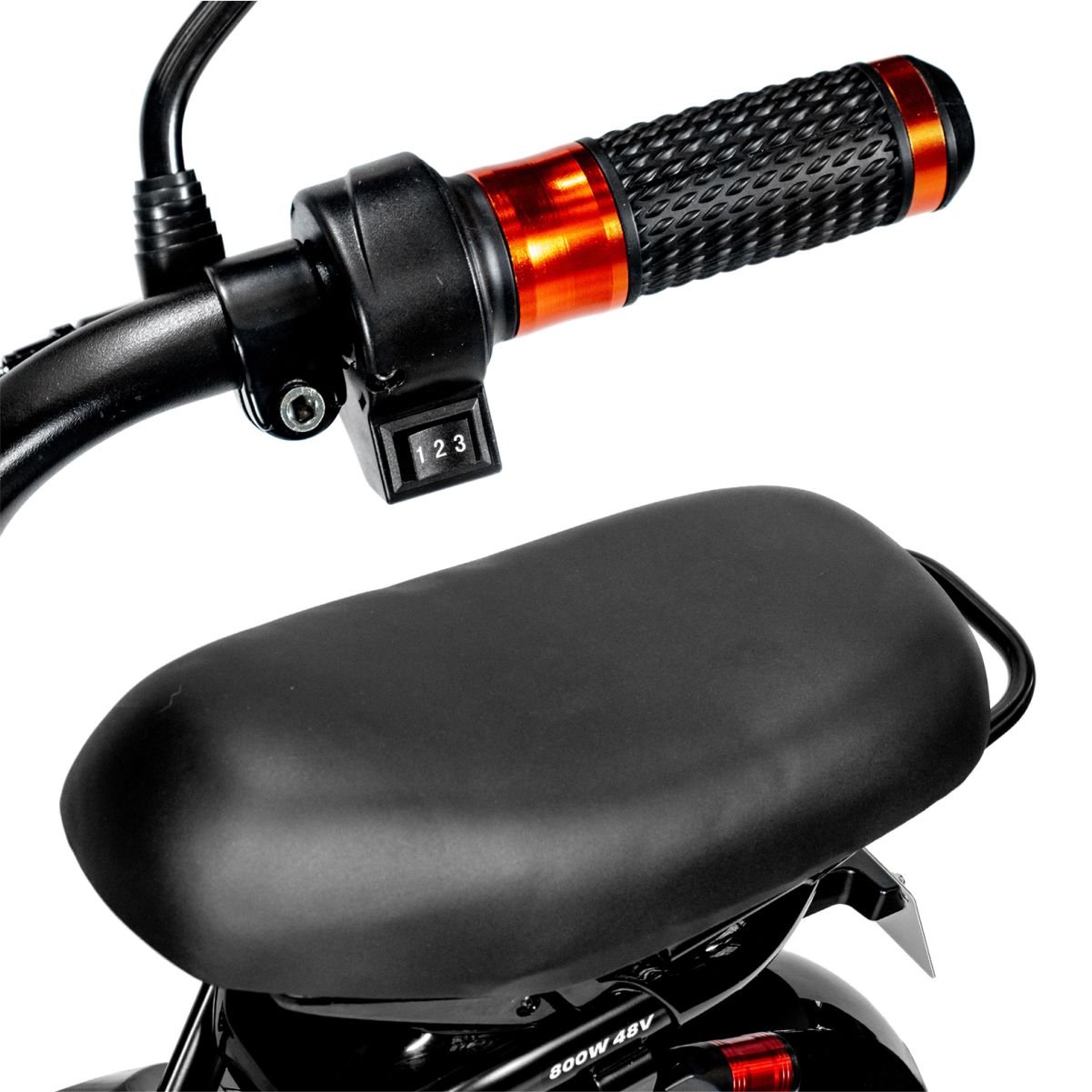 Scooter El&eacute;trica EM1 800W 48V 12Ah Drop Pist&atilde;o Shop